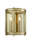 Marlow half wall lantern - Brass