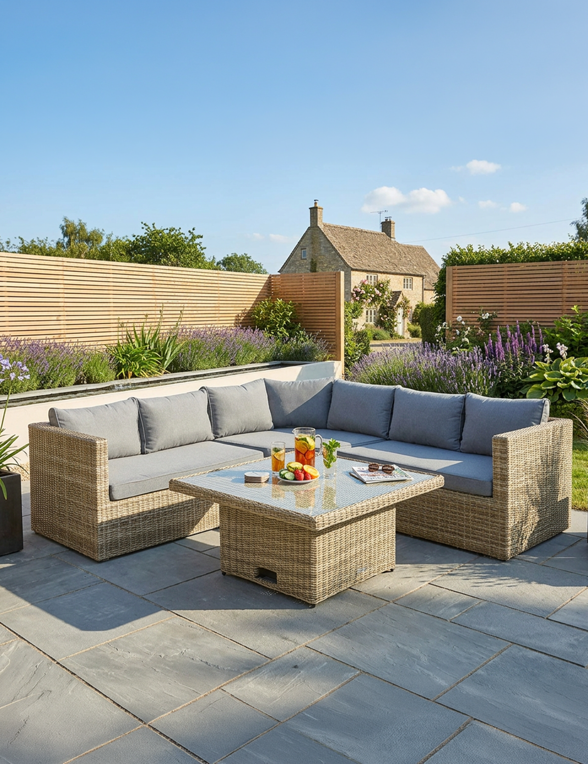 Wentworth 6 Seater Adjustable Corner Lounging Set