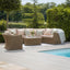 Winchester Large Corner Group With Armchair (Ceramic Glass)