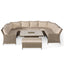 Winchester Royal U Shaped Sofa Set with Rising Table (Ceramic Glass)