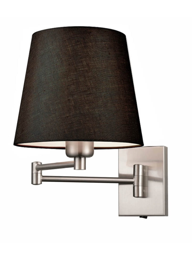 Swing Arm Switched Wall Bracket - Satin Nickel