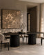 Tommy Franks Dining Lantine 280 Dining Table - Black Oak & Brass House of Isabella UK