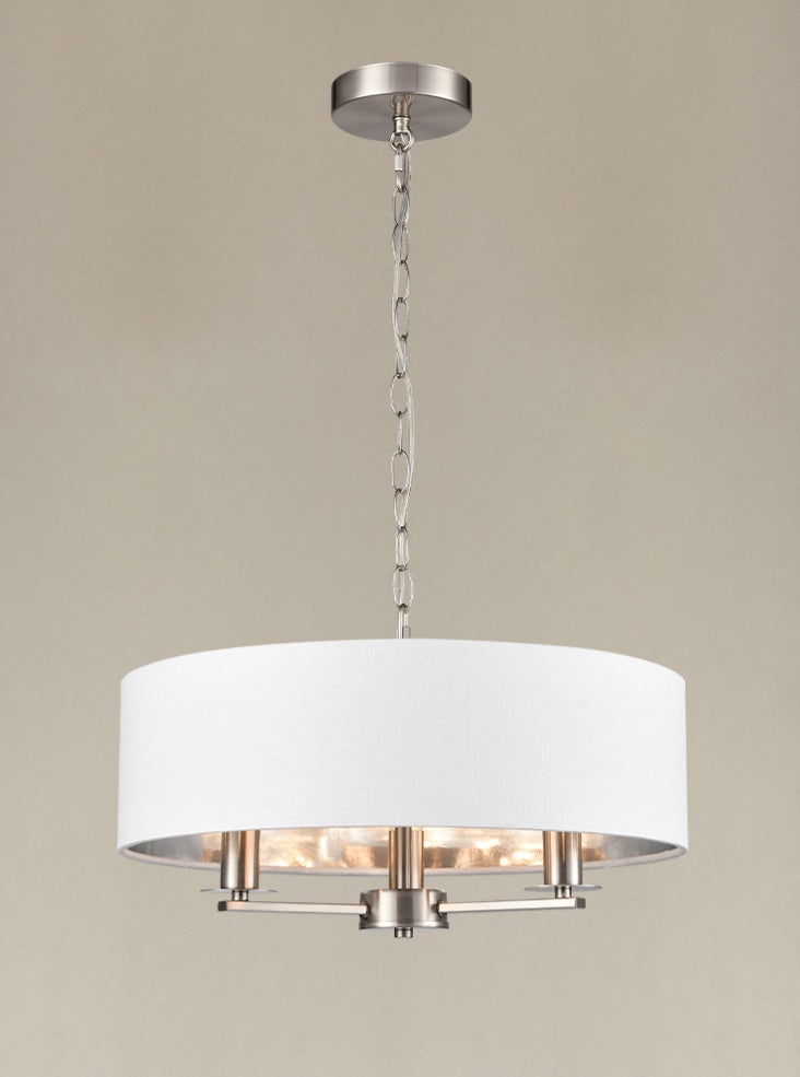 Windsor 3lt Pendant satin nickel