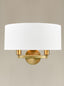 Windsor 2lt Wall Light Aged Brass
