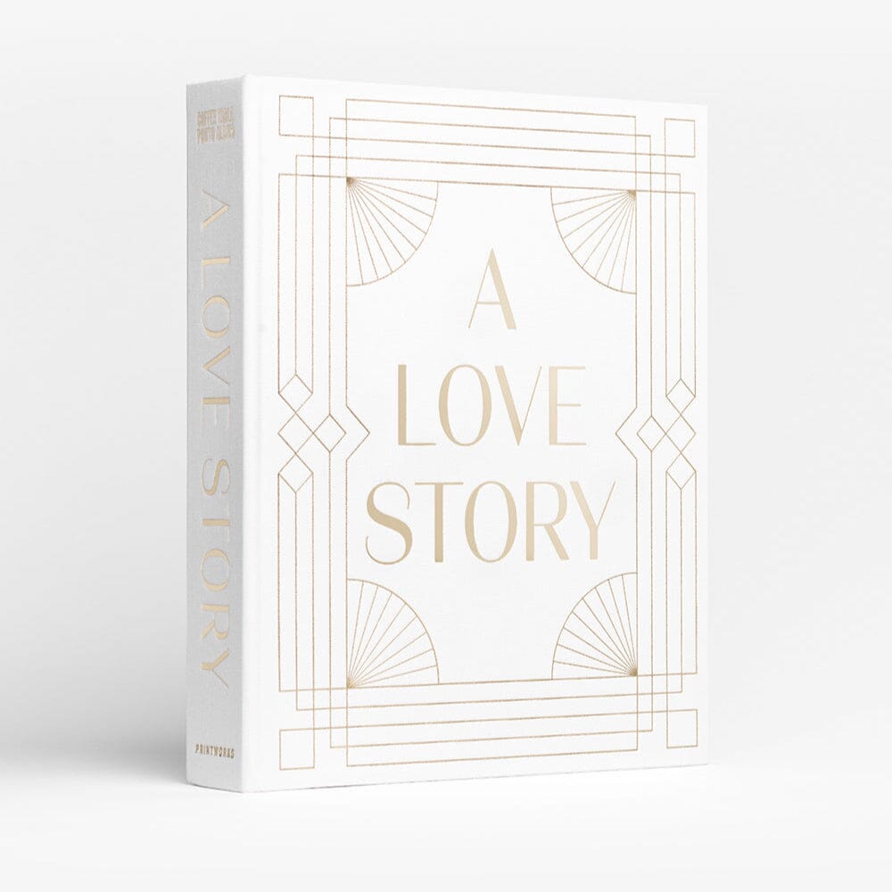 'A Love Story' Cream & Gold Luxury Wedding Photo Album