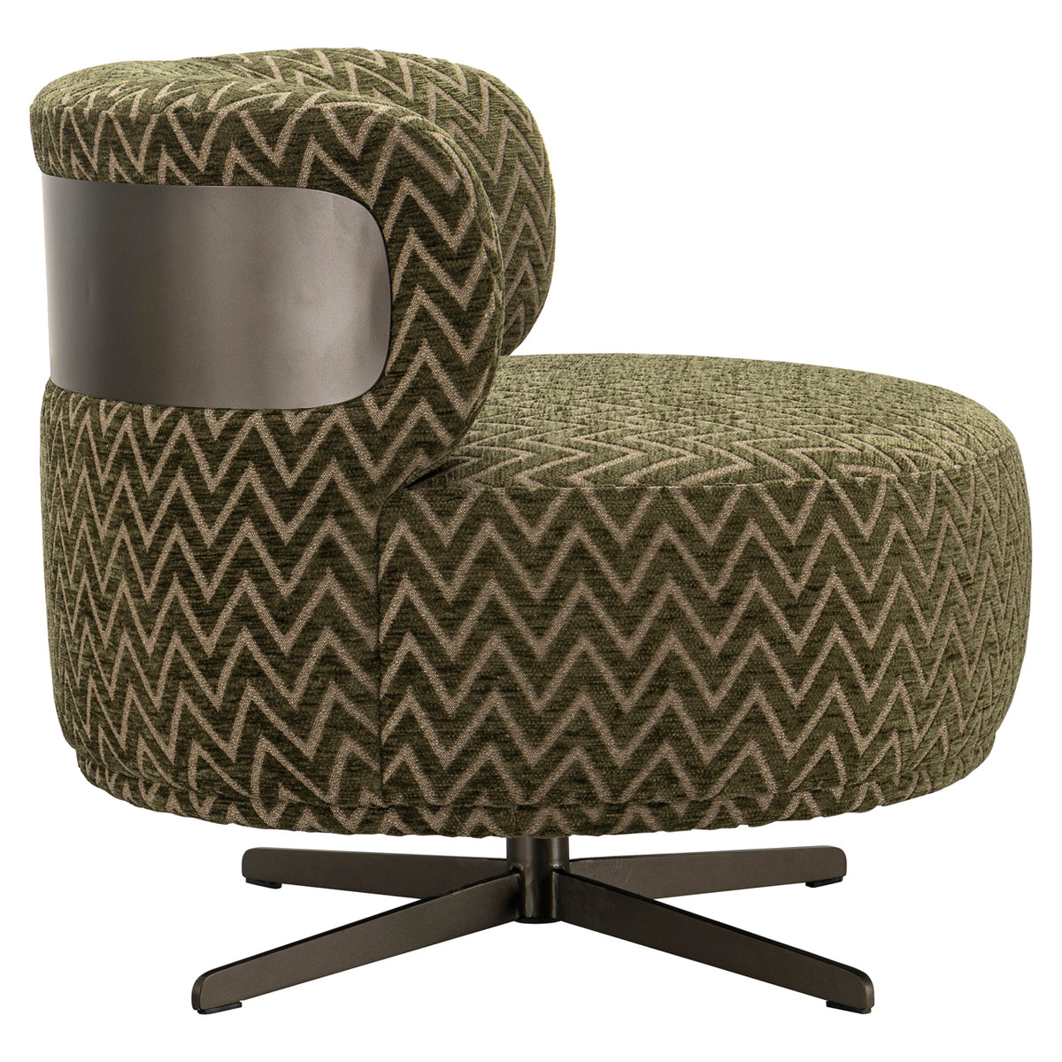 Lounge chair Lauren moss chevron swivel
