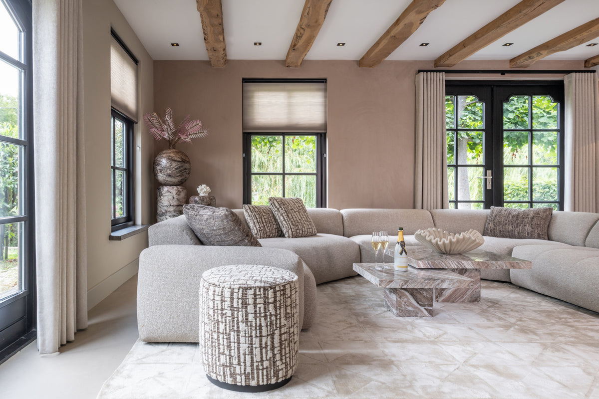Pouffe & Footstool Lexie cream 45Ø