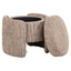 Pouffe & Footstool Cupid mocca linear with storage