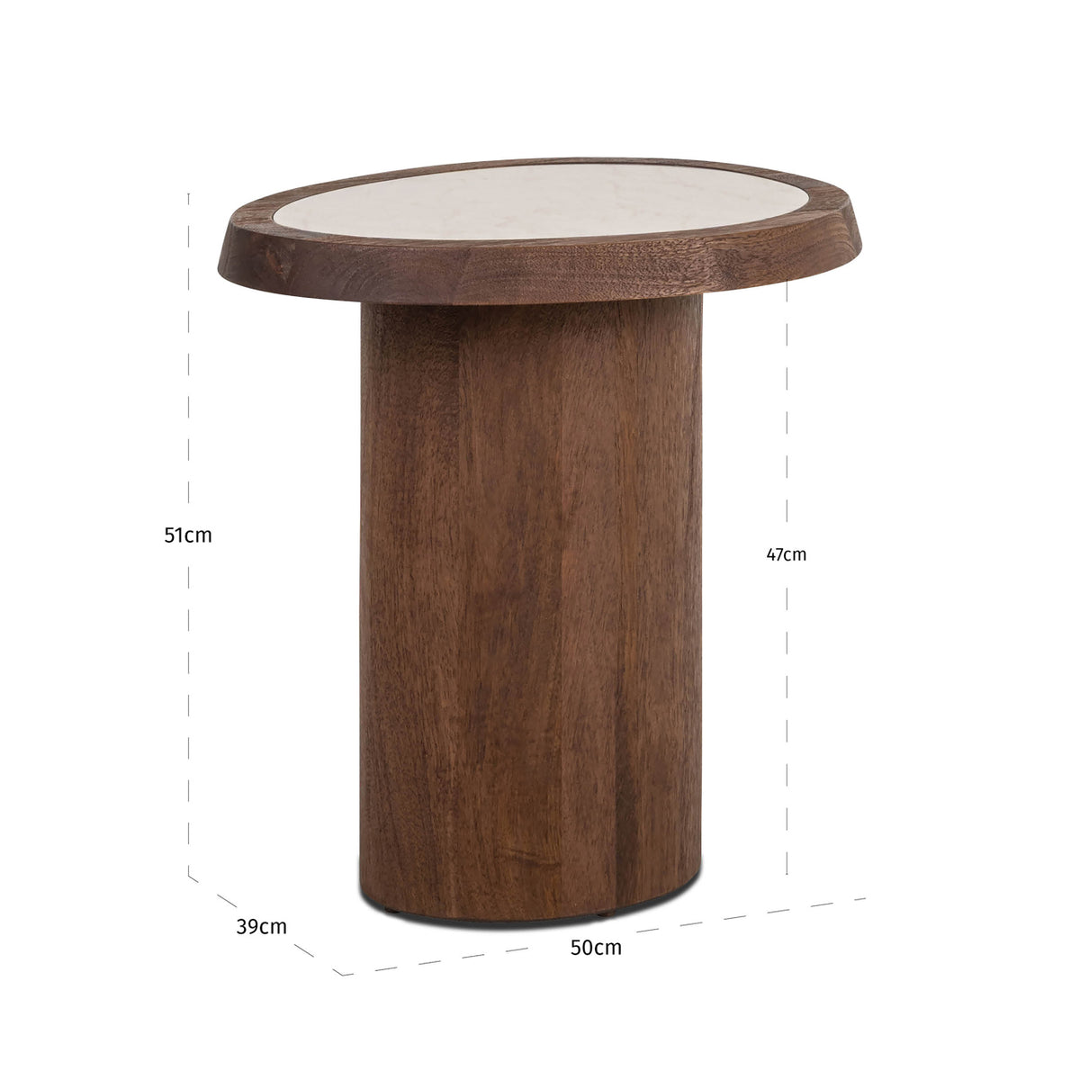 End table Melrose spicebrown