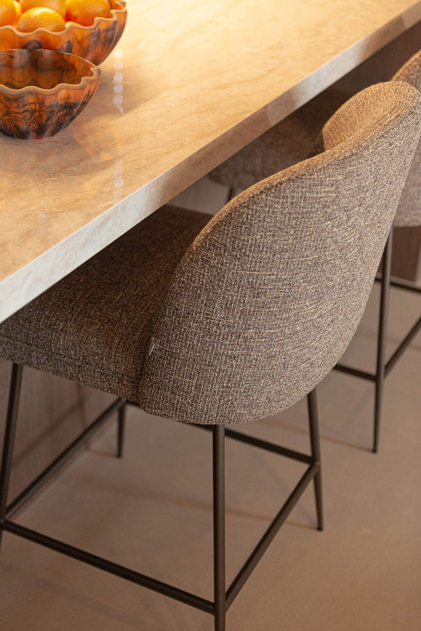 Counter stool Pullitzer brown tweed