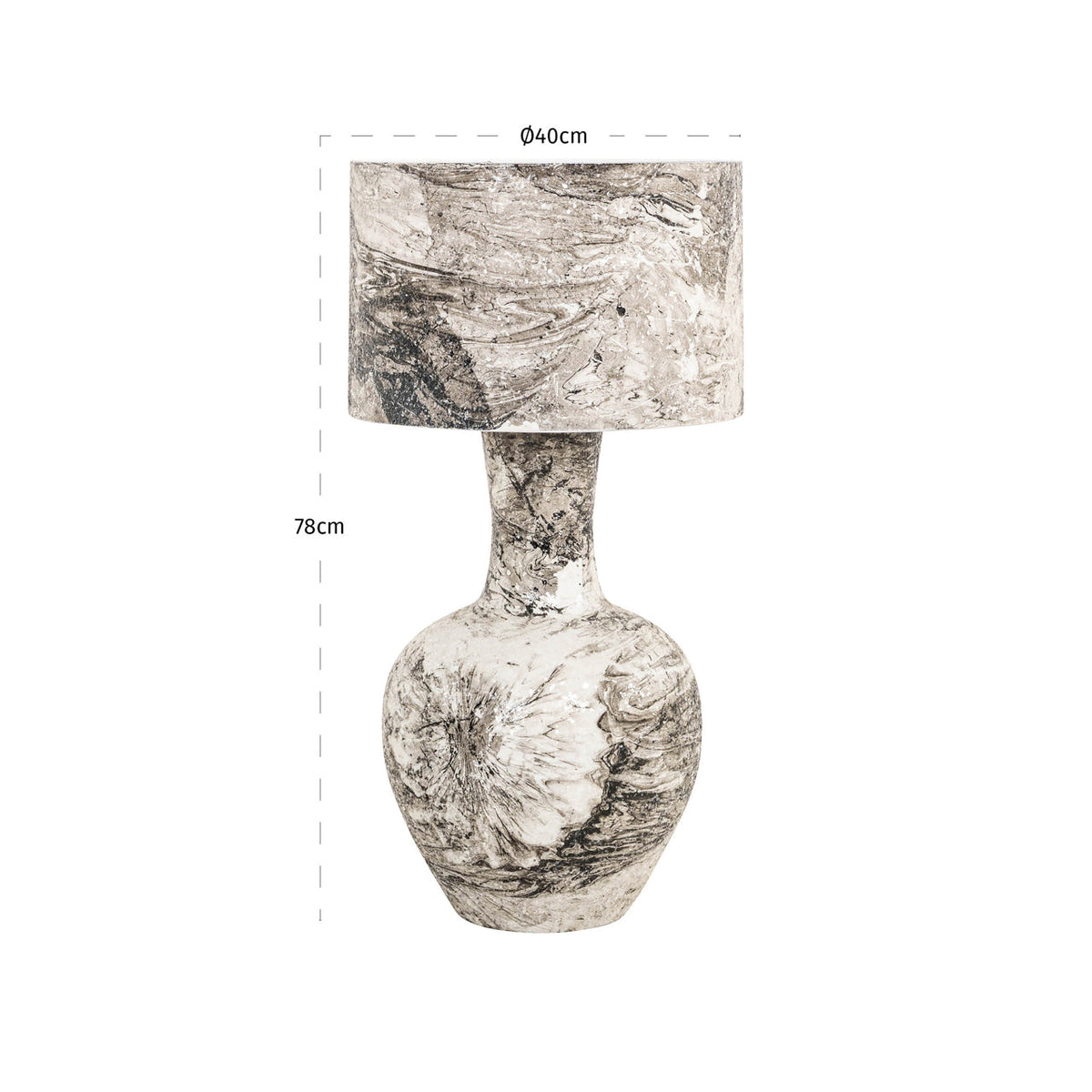 Table lamp Cecile black/white 