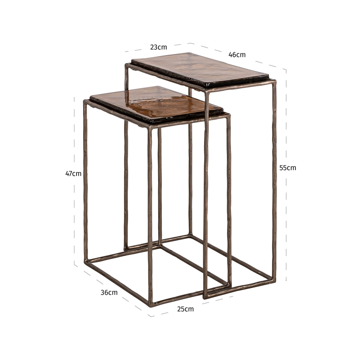 End table Villano bronze (Set of 2)