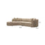 Sofa Romero sand tweed ottoman left fire retardant