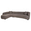 Sofa Pandora brown chunky lounge left