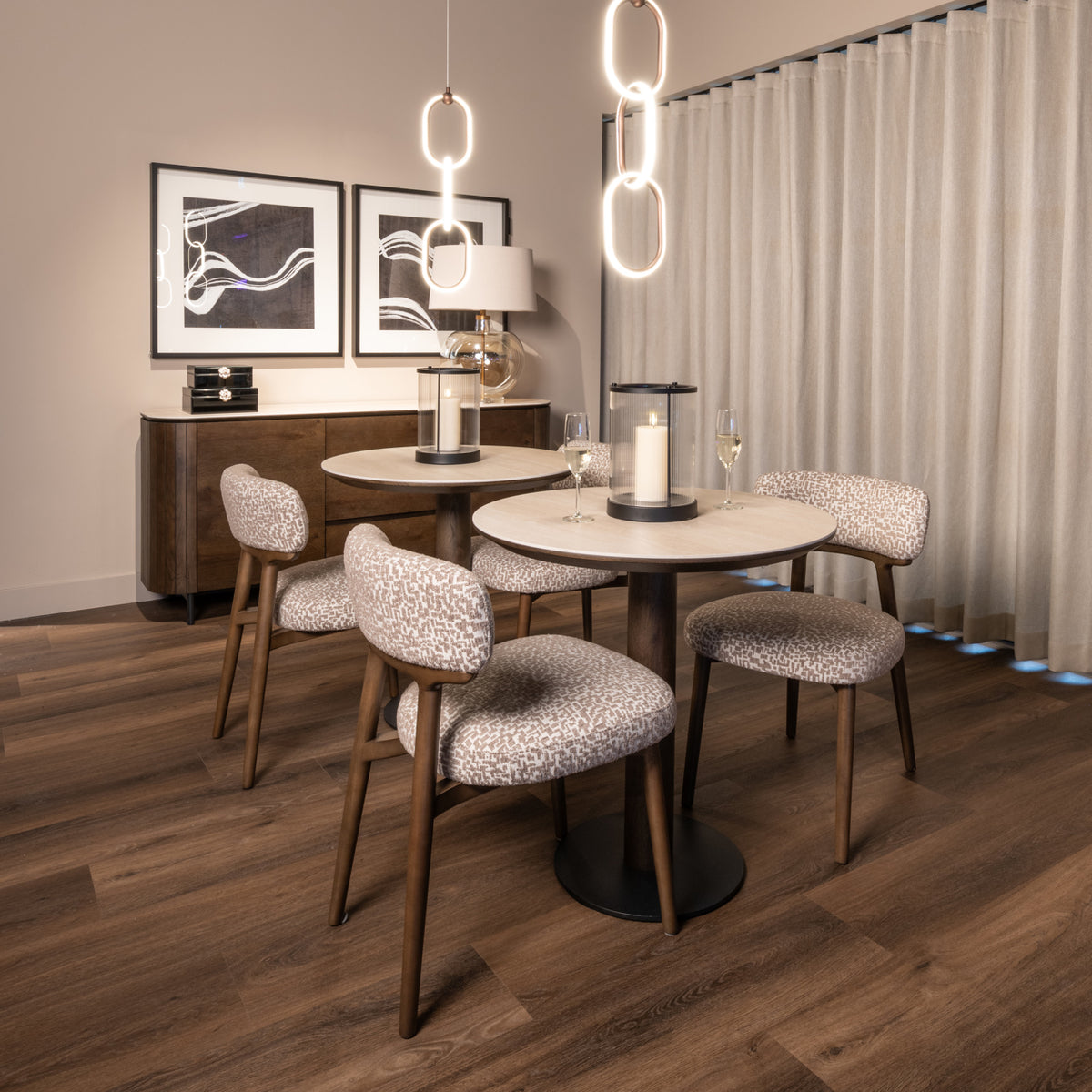 Dining chair Basker natural geo (Set of 2)
