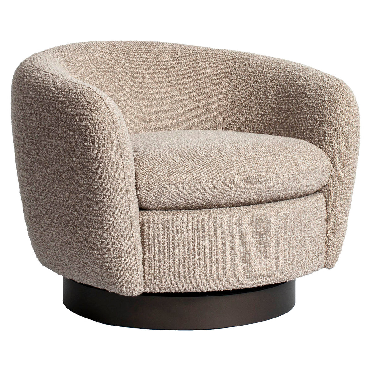 Lounge chair Colmar natural chunky swivel