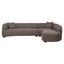 Sofa Pandora brown chunky lounge right