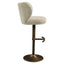 Bar stool Amely natural softweave swivel