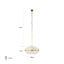 Chandelier Desire brushed gold medium