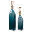 Annabella Teal Glass Bottles, S/2