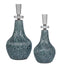 Almera Dark Teal Bottles, S/2