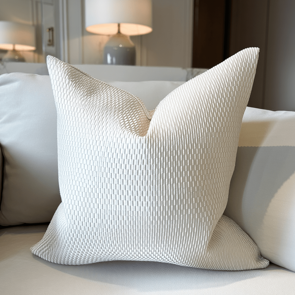 Adeline Cream & Gold Textured Cushion - 50x50cm