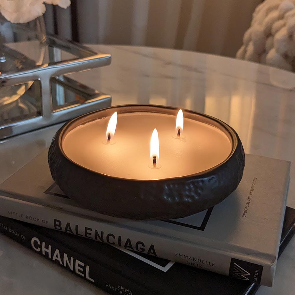 Aeolian 3 Wick Black Scented Candle