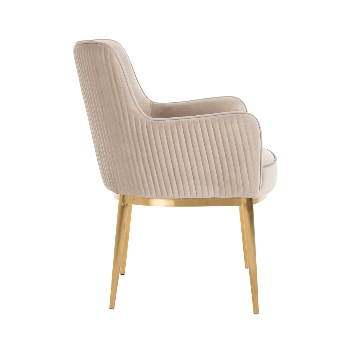 Dining chair Breeze khaki velvet fire retardant (Set of 2)