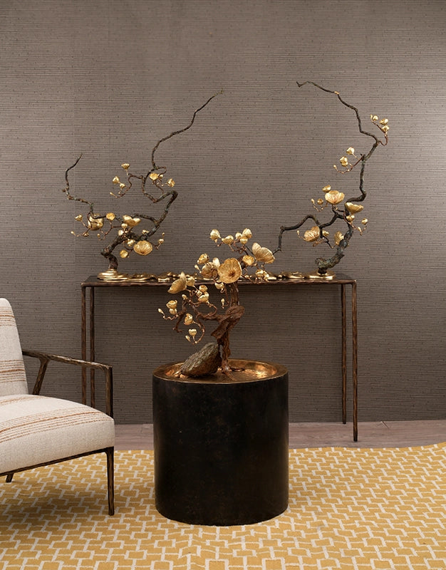 Bronze Blossom Waterfall Sculpture Left