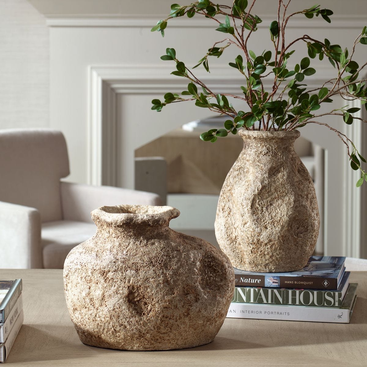 Anchient Echos Indoor-Outdoor Vases Set of 2