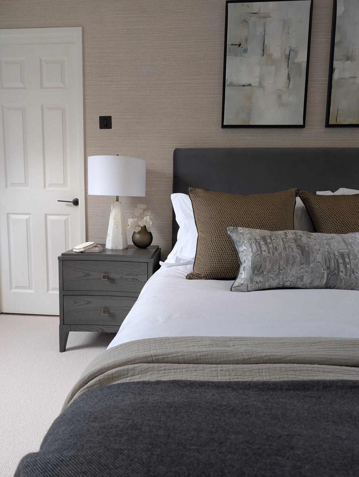 Arden Bedside Table Graphite Grey