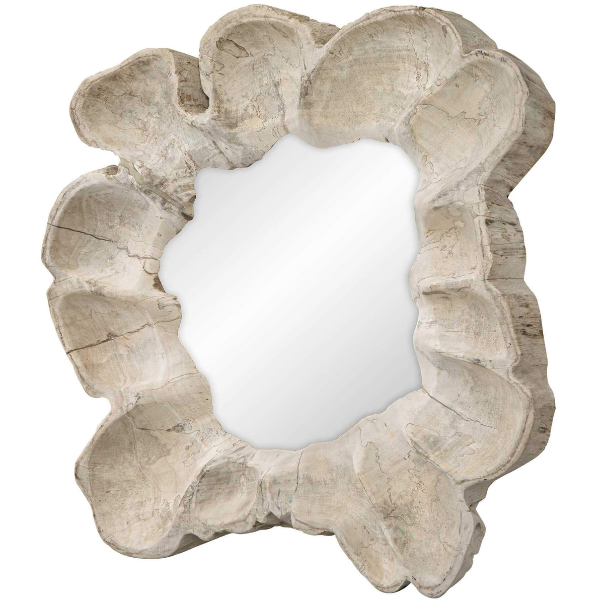 Ariadne Round Wood Mirror