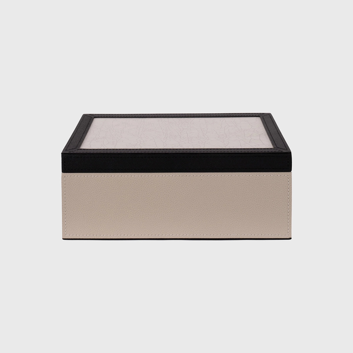Arno Box Pumice Leather with Thunder Gesso Effect Lid