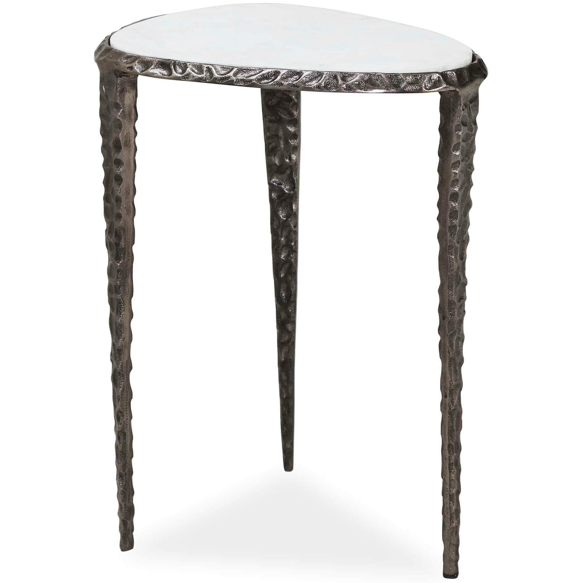 Arnold White Marble Accent Table