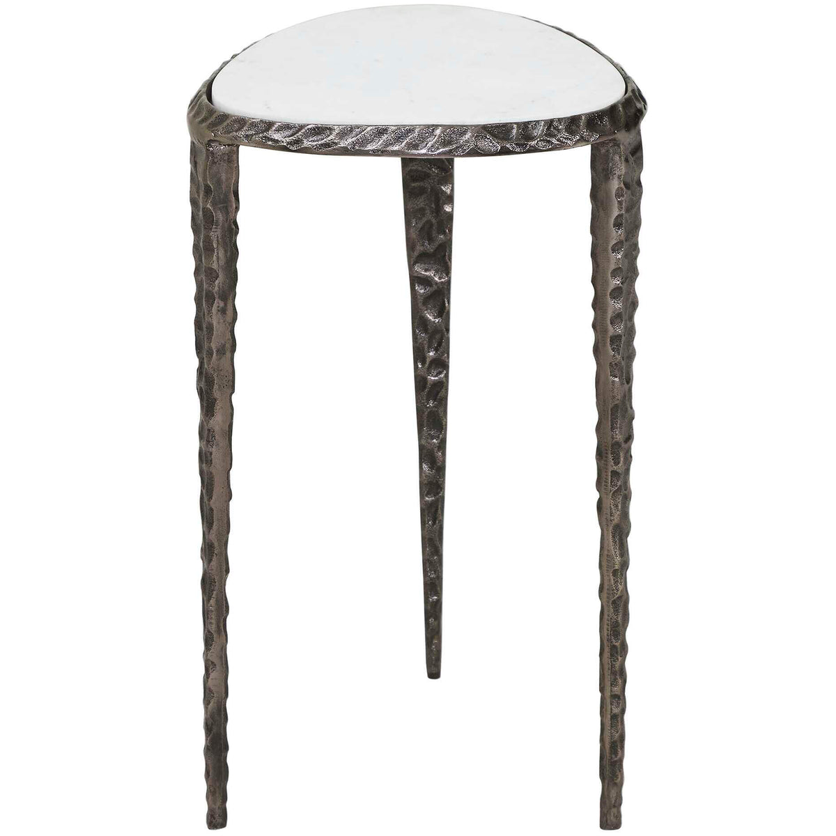 Arnold White Marble Accent Table