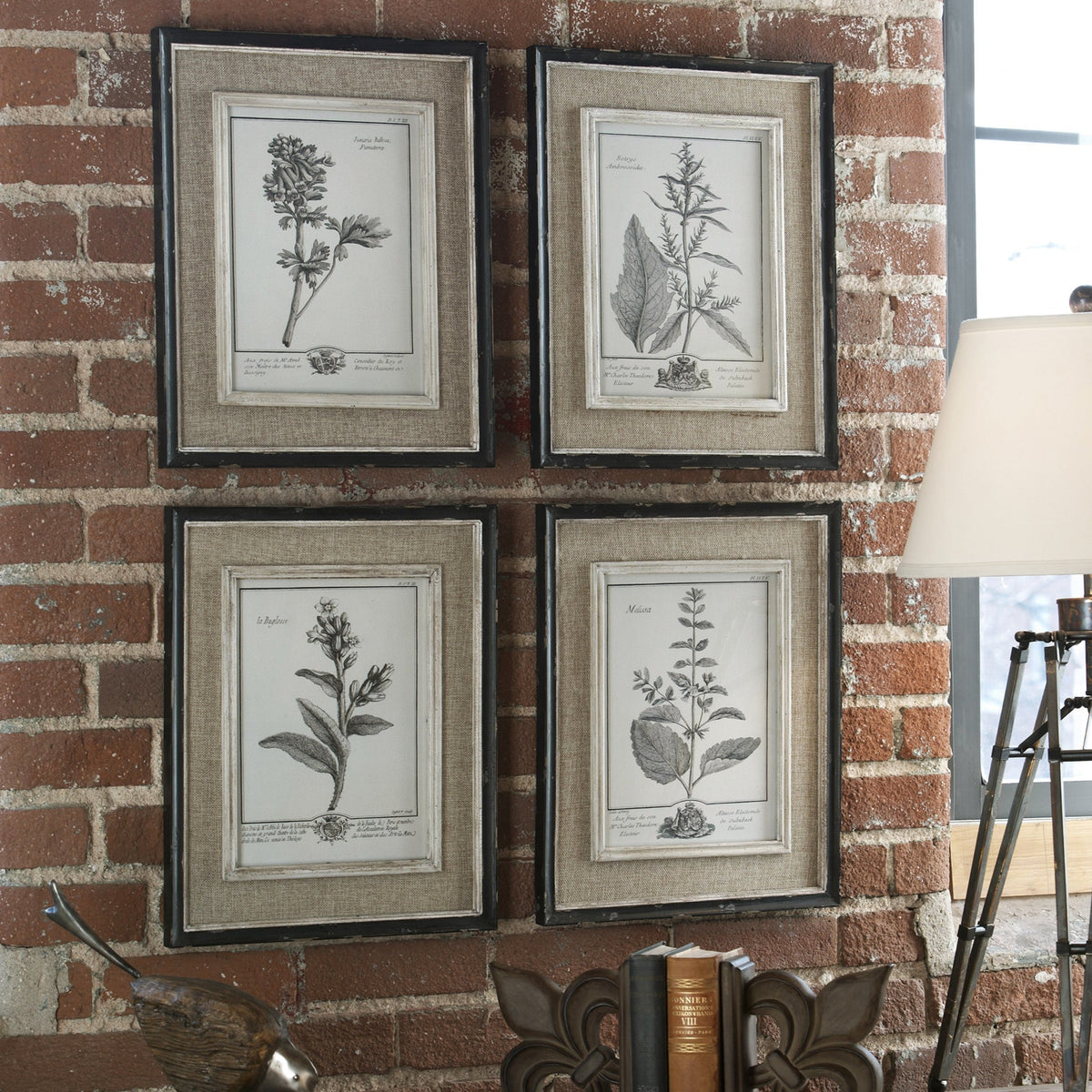 Casual Grey Study Framed Art Set/4