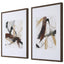 Burgundy Interjection Abstract Prints, Set/2