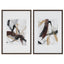 Burgundy Interjection Abstract Prints, Set/2