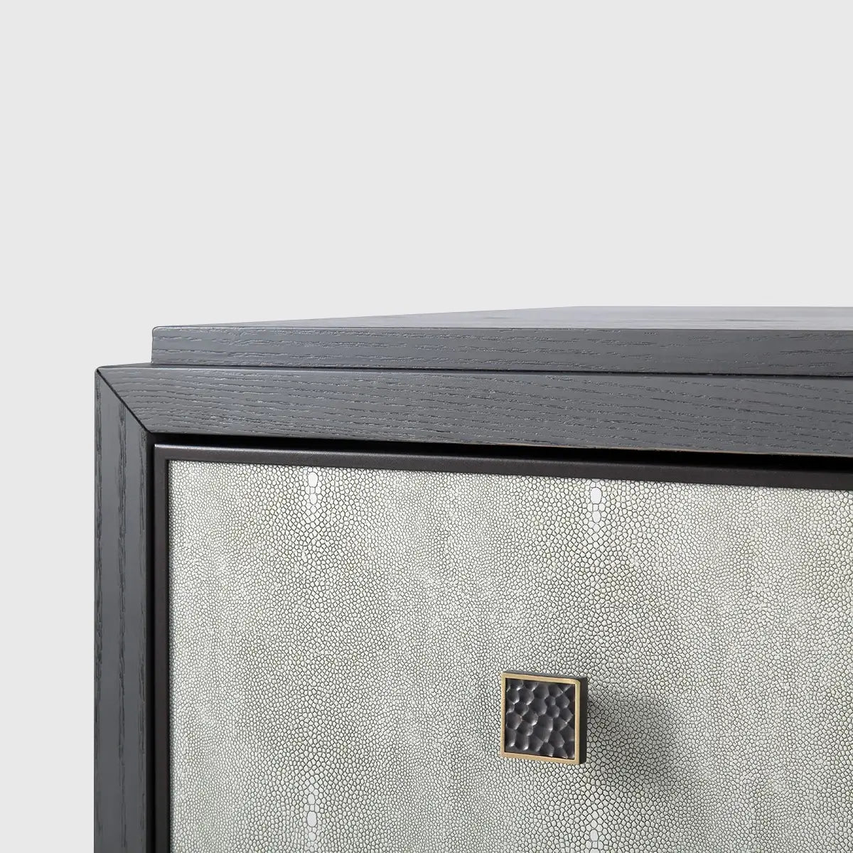 Astoria Nightstand Large Graphite Grey Shagreen