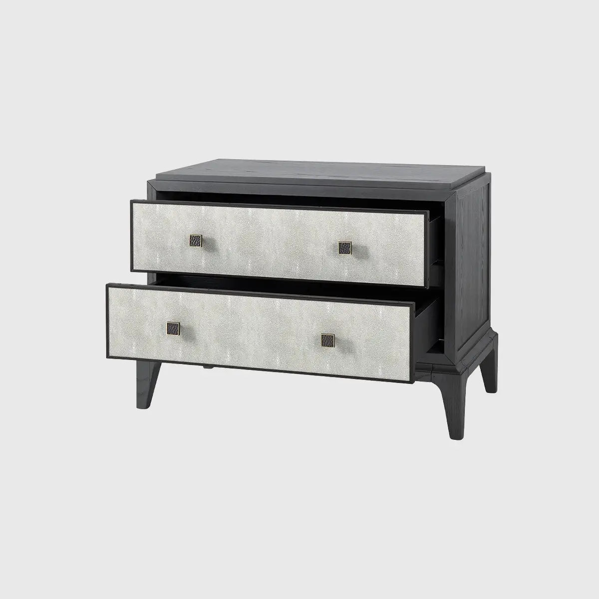 Astoria Nightstand Large Graphite Grey Shagreen