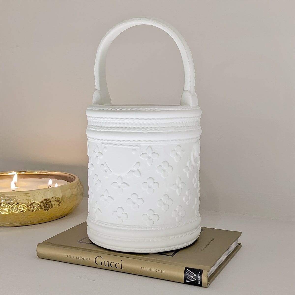 Astrid White Designer Inspired Handbag Ornament