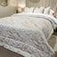 Aurora Luxury Cream & Taupe Marble Effect Bedspread