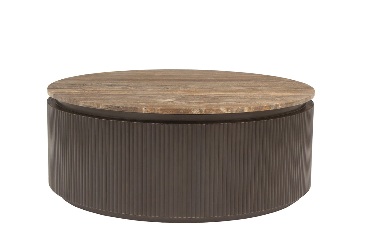 Coffee table Russo brown 90Ø