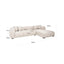 Sofa Novaro natural fancy lounge right