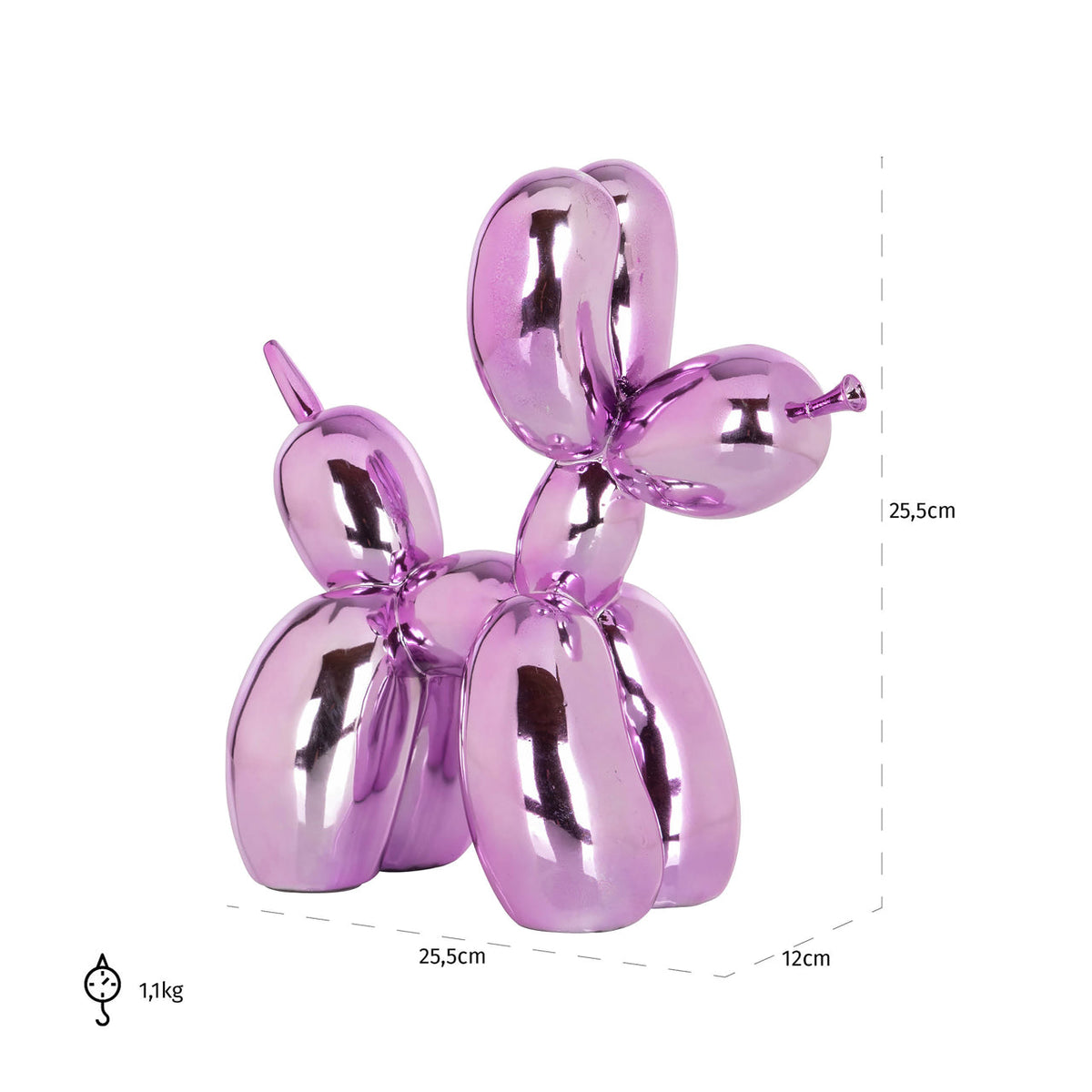 Decorative object Dog pink