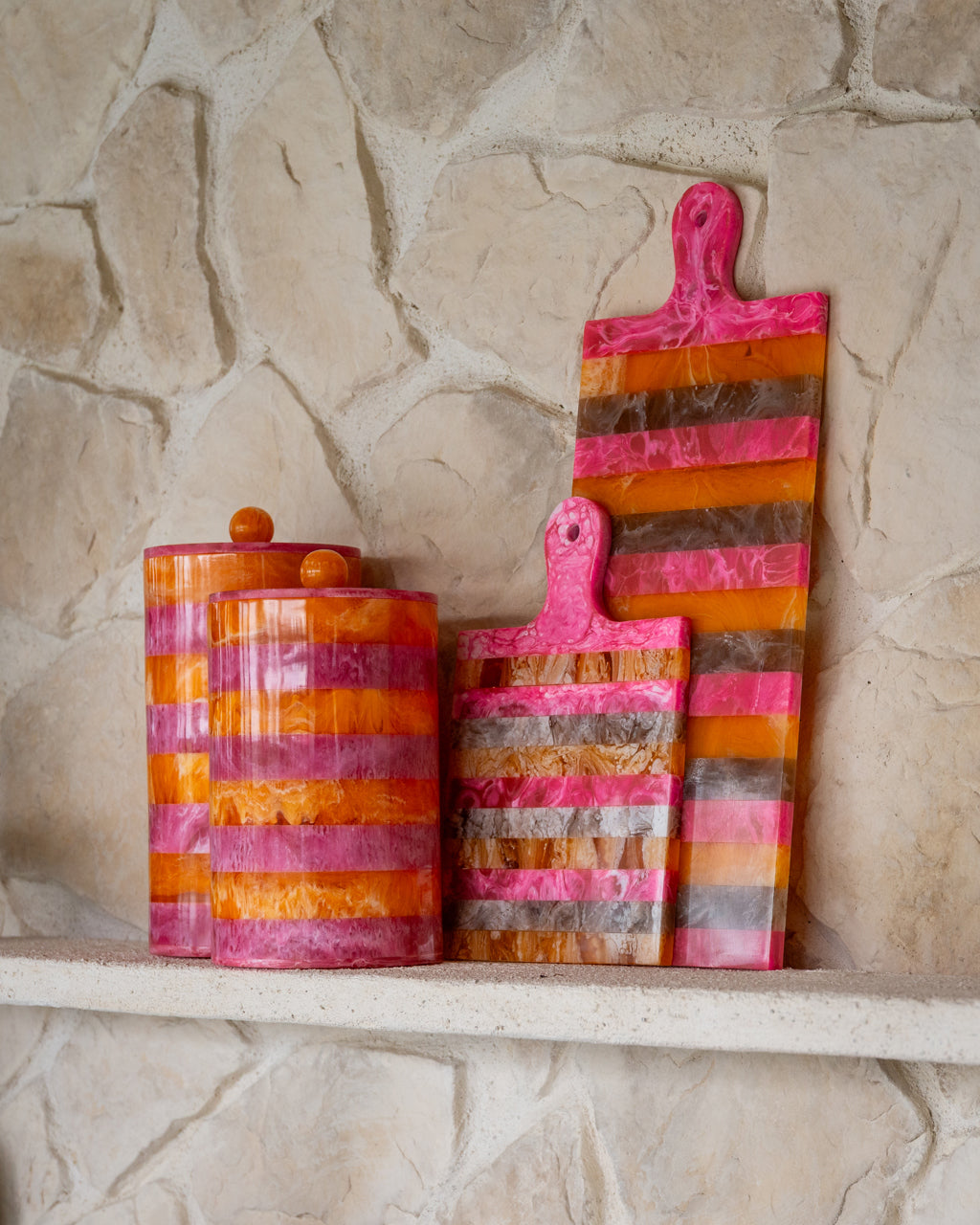 Storage box Lilybelle pink/orange storage jar large