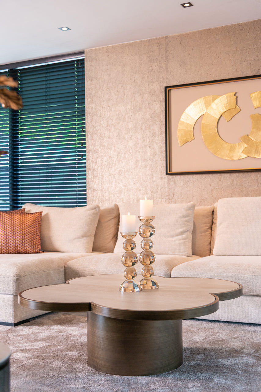 Candle holder Emie brown small