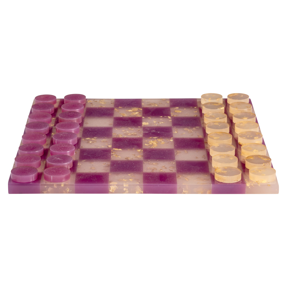 Decorative game Violet purple checkers set