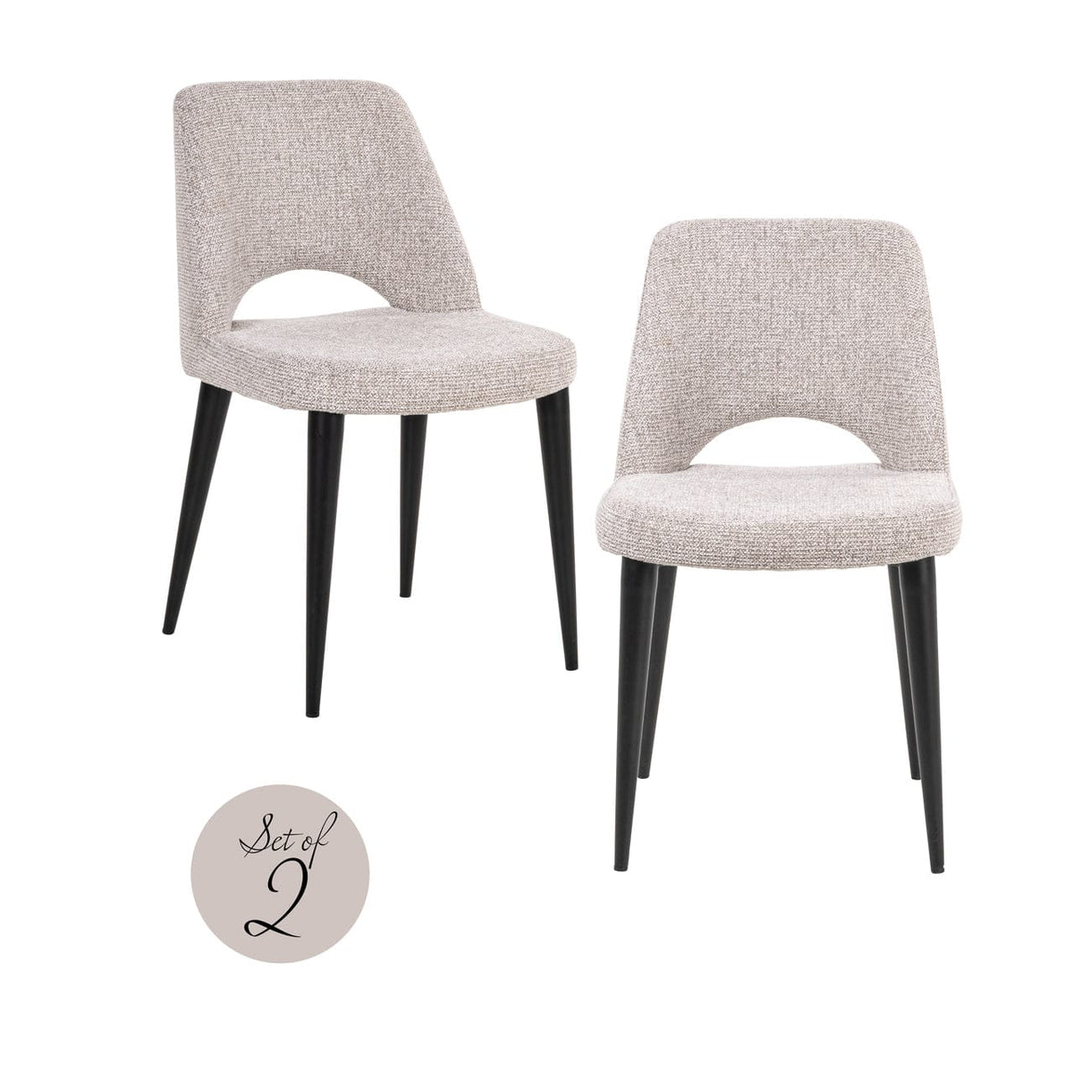 Dining chair Tabitha natural fancy fire retardant (Set of 2)