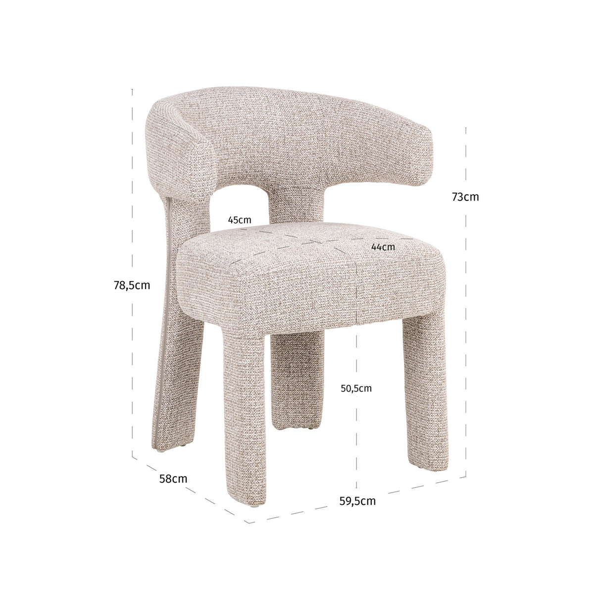 Dining chair Nerio natural fancy